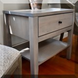 F08. Painted one-drawer side table by Wood Castle 